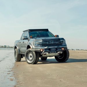 Ford Ranger Raptor Front Bumper - Rival 4x4 - Aluminum w/Winch Mount and Recovery Points - `24-`26